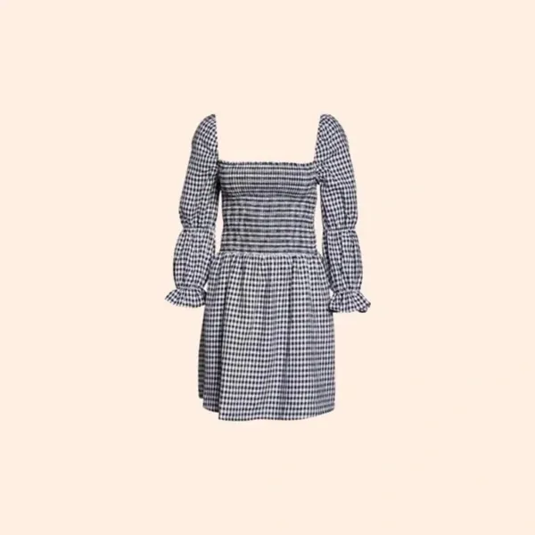 1HR SALE ⚡Reformation Zoya Linen Dress (April Check) - Image 2