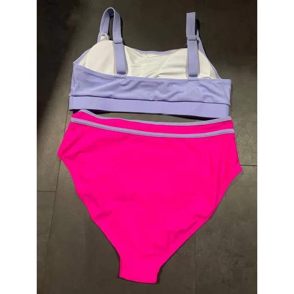 Lavender two‎ piece swimwear size large A-122 - Image 2