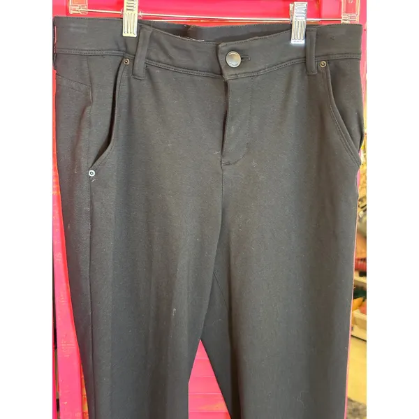 Dictionary Womens Black Ponte Knit Flare Trousers Mid Rise Pants Size M 8-10 - Image 5