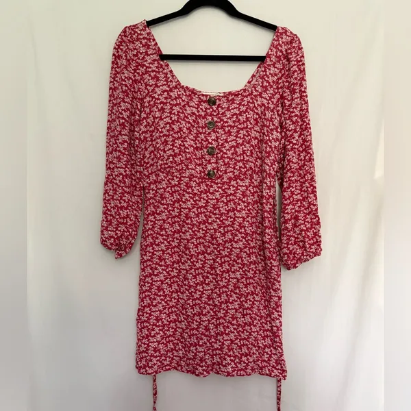 American Eagle‎ Floral Red Dress - Image 3