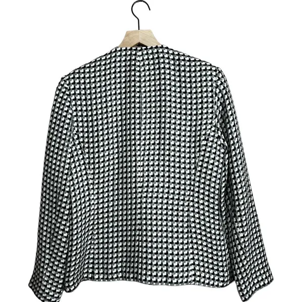 Liz Baker I Vintage 80s Black & White Houndstooth Skirt Suit Set Separates - Image 5