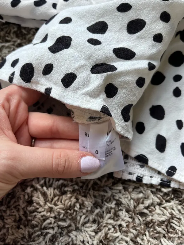 Reformation Polka Dot Long Sleeve Top - Image 9