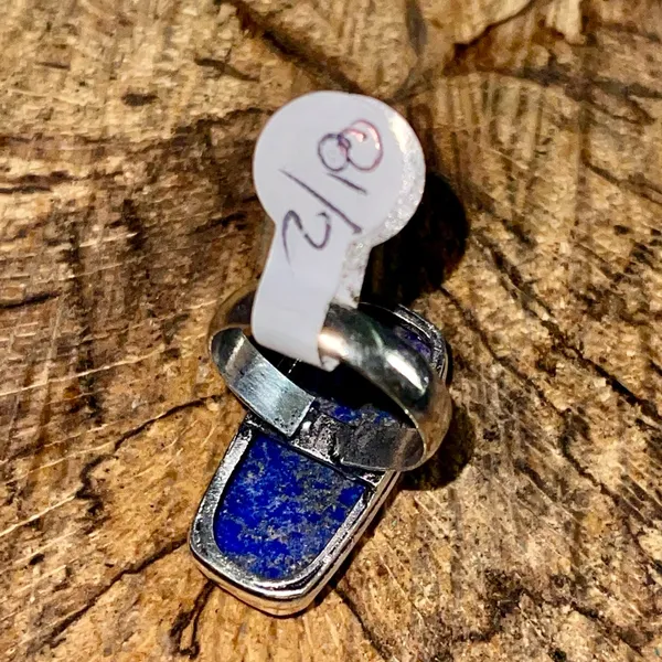 Lapis Lazuli Ring Size 8 1/2 Blue - Image 6