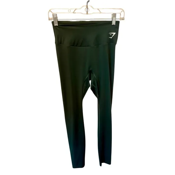 GYMSHARK Green Training Leggings High Rise - Image 4