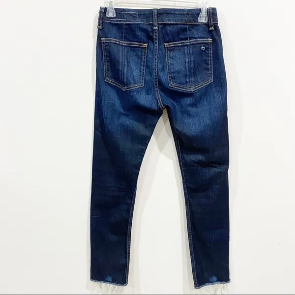 Rag‎ & Bone / JEAN High Rise Denny Cropped Jeans Dark Rinse Casual Size 24 - Image 6