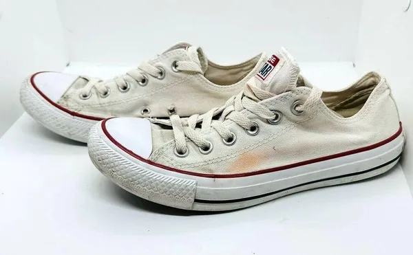 Converse Chuck Taylor All Star Blue Red Low Top Lace Up Shoes Size 8 - Image 3