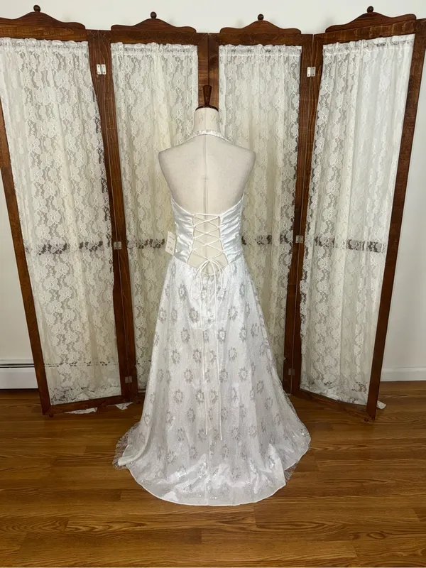 Gorgeous New Josh & Jazz White Halter Corset Prom/Wedding Gown - Image 6