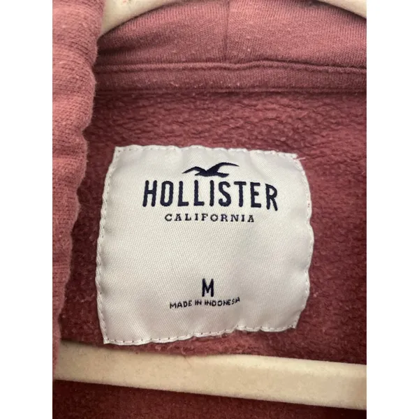 Hollister Southern California‎ Logo Hoodie Surf Coastal Pullover M Quiet Luxury - Image 5