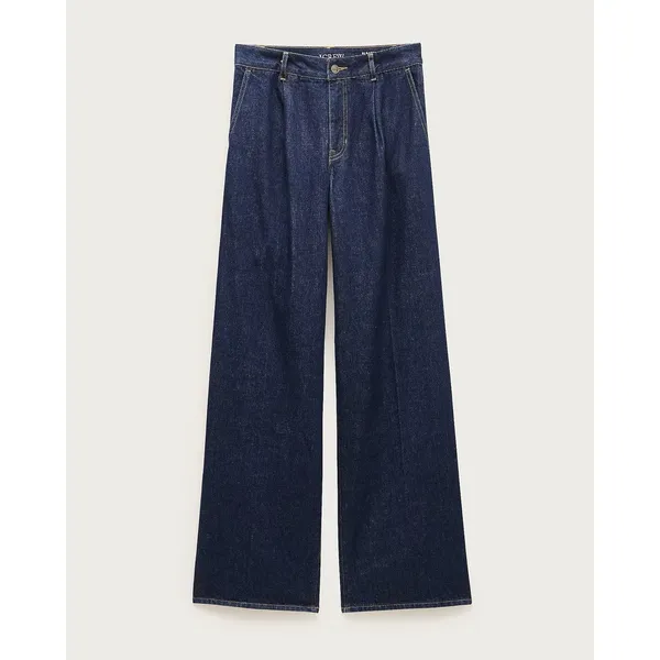 J. Crew Pleated Trouser Jeans Womens 27 Rinse Wash Wide Leg Denim *Sample - Image 2
