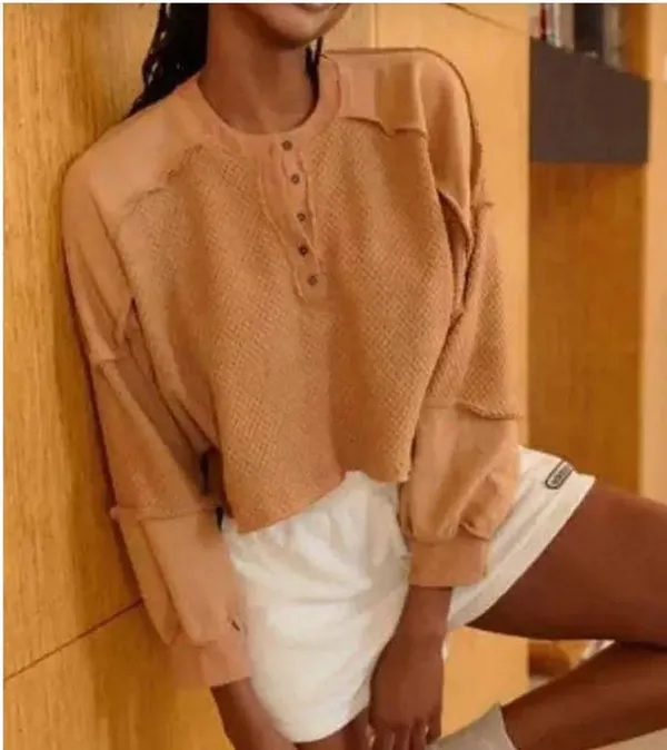 Out from under by Urban Outfitters Mel Cozy Henley Top Size Small - Image 3