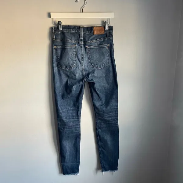 Madewell Medium Wash 9" High Rise Skinny‎ Jeans Distressed Size 27 Minimalist - Image 2