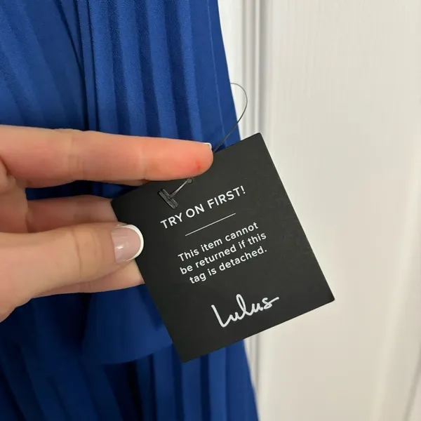 Lulu’s Cascading Crush Blue Tiered Bustier Midi Dress NWT - Image 9