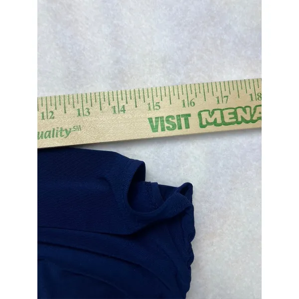 Midnight Velvet Womens Navy Blue Embellished Ruched Evening Gown‎ Dress Size 6 - Image 11