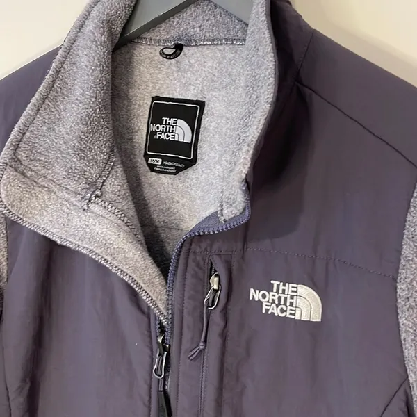 The North Face Polortec Womens Jacket Gray Purple‎ Medium - Image 4