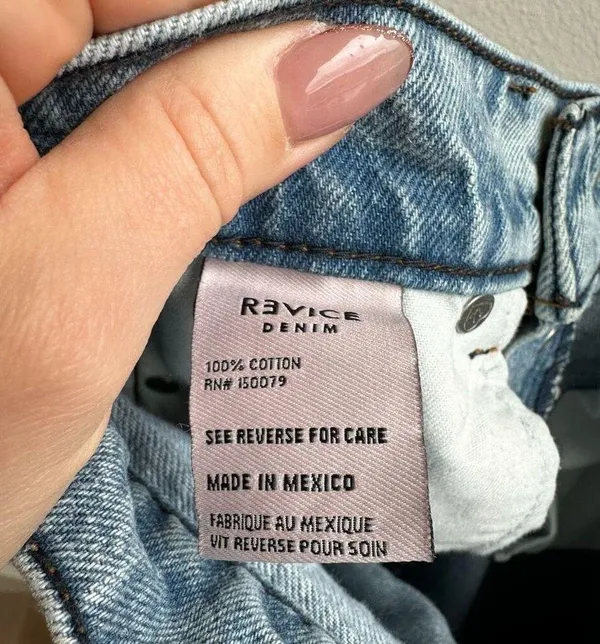 Revice Denim Button Fly Distressed Back Rip Thigh Straight Leg Jeans Size 24 - Image 7