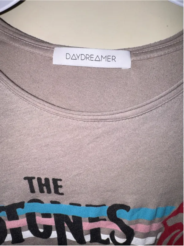 Daydreamer The Rolling Stones Graphic Tee, Size S, Beige - Image 3