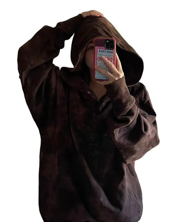 Boys Lie It’s A Wonderful Day To Dump Him Hoodie in Brown Tie Dye - Image 2