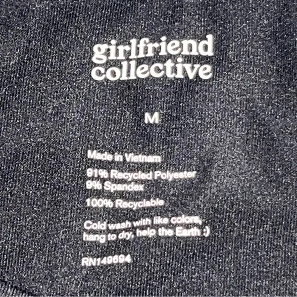 Girlfriend Collective Black Cropped Tank size Medium - Image 5