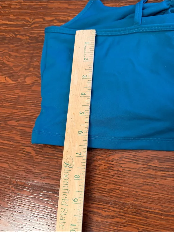 girlfriend collective Twist-Front Strappy Bralette - Teal Blue Medium - Image 6