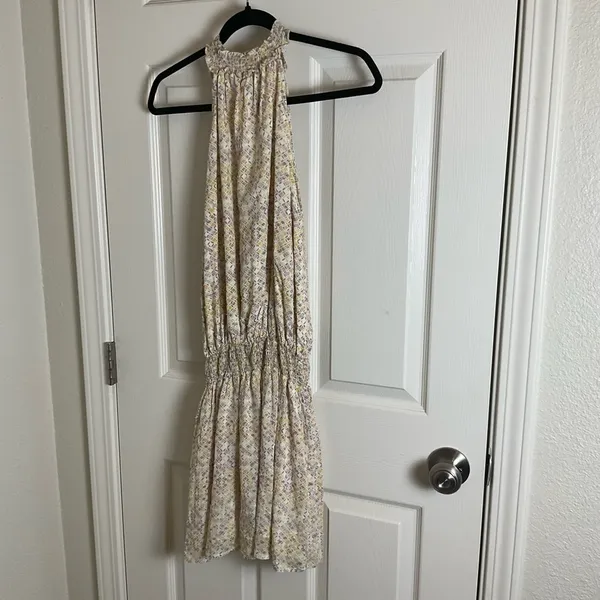 Fate Floral Smocked Halter Mini Dress Woman’s Size Small - Image 12