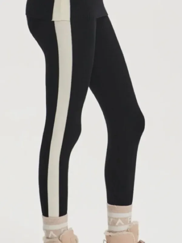 Varley Aiden Rib Knit Leggings, Black, size Medium, NWOT Display - Image 2