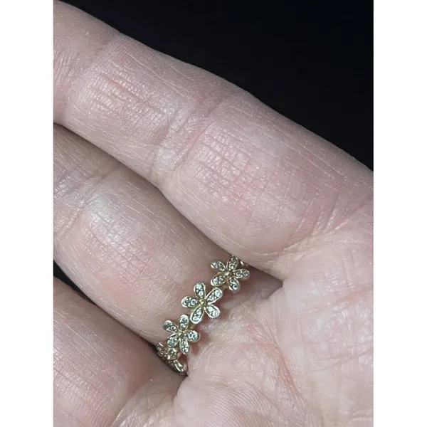 Authentic Pandora Rose Gold Flower Band Ring Size 8 R 58 - Image 2