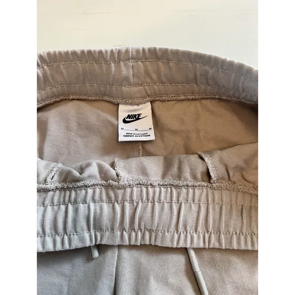 Nike Womens Sportswear Jersey‎ Joggers Beige Taupe Cotton Sweatpants Medium - Image 3