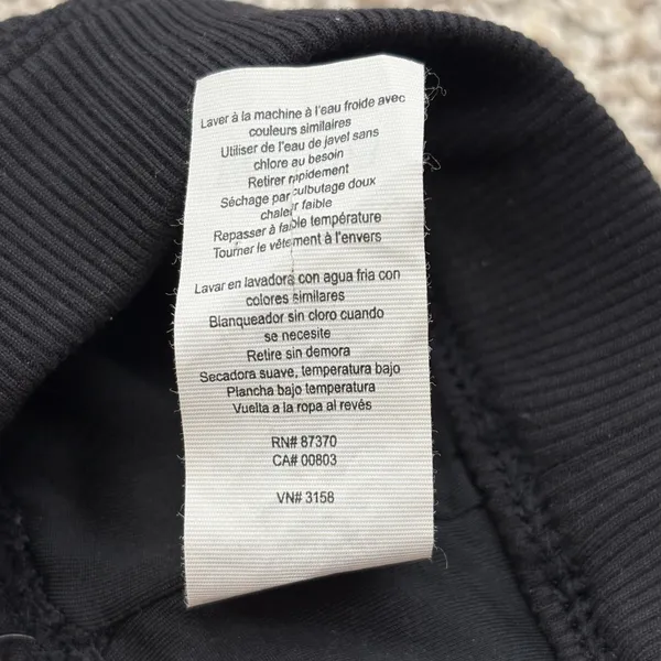 Alo Yoga Ribbed V Neck Sports Bra Women XS Black Wrap Back Activewear Athleisure - Image 7