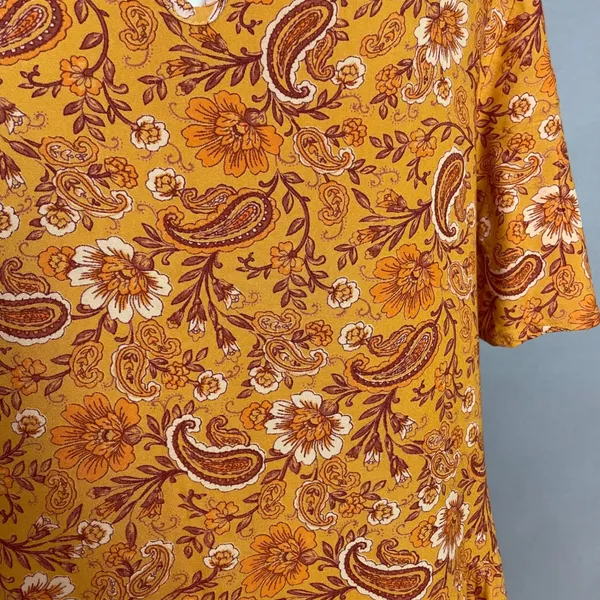 Patrons of Peace Babydoll Dress Paisley Floral Mini Women Sz Large‎ Boho Tiered - Image 13