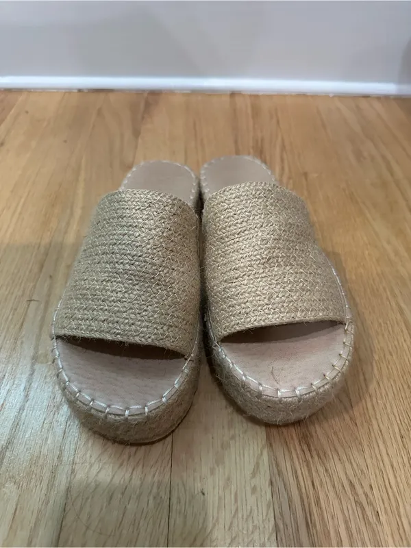 Women's Natural Woven Espadrille Slide - Neutral - Image 4