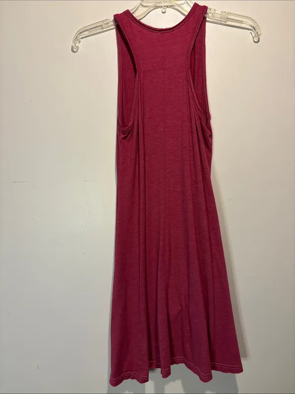 Natural Life Crew Neck Sleeveless Maroon Knot Front Tunic Mini Dress Size XS - Image 2