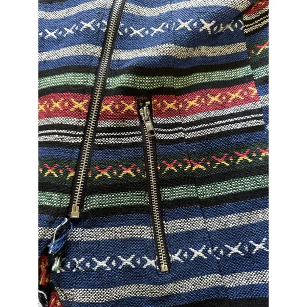 Priina Women Size Large Aztec Western‎ Country Zip Pockets Fringe Full Zip Artsy - Image 6