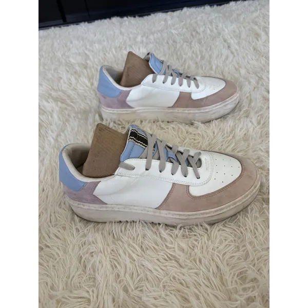 Shu‎ Shop Platform Sneakers Size 10 Leather Suede Colorblock Chunky Casual - Image 3