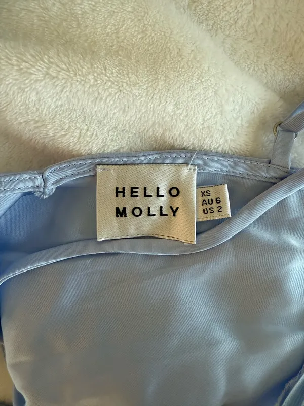 Hello Molly Satin Blue Dress - Image 5