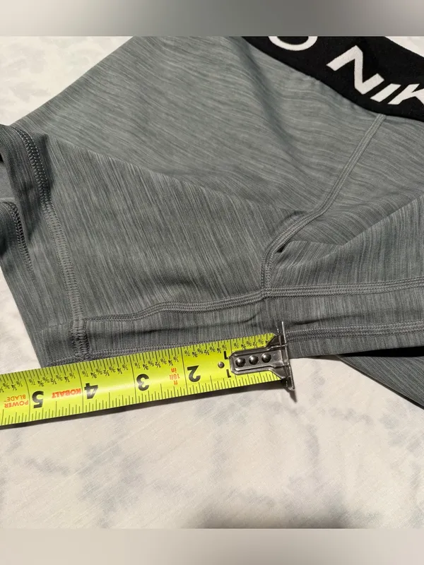 Nike Grey Heather Pro Compression women Shorts - Image 9