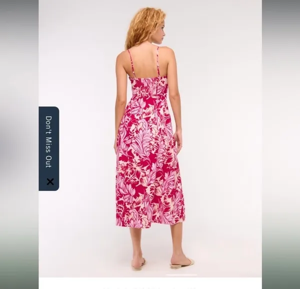 NWT Abercrombie Red Floral Maxi Dress - Image 3