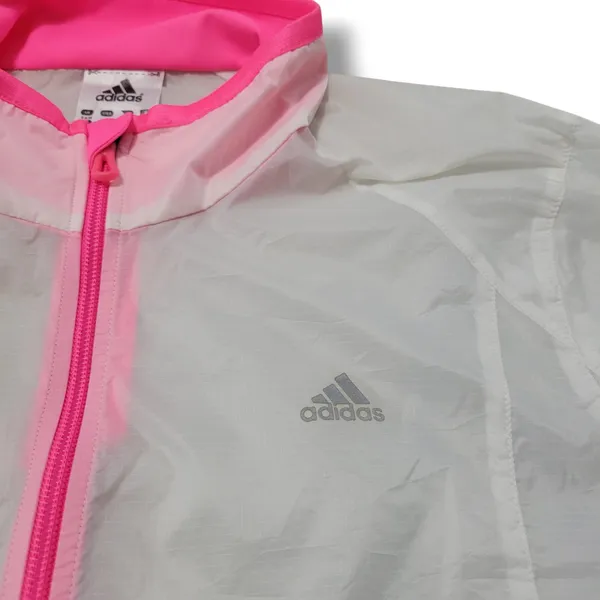 Adidas Jacket Size Small Semi-Sheer Windbreaker Jacket Running Athleisure Flaws - Image 3