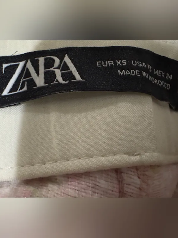ZARA | NWOT Morocco Cotton Pink Green Plaid Tweed Side Zip Mini Skirt Shorts (S) - Image 9