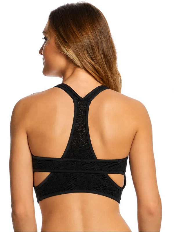 Free People Movement Beyond Crop Sports Bra Black Size Small Yoga Barre - Image 3