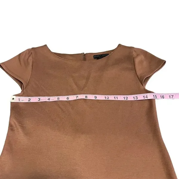 Alice + Olivia Employed‎ Women's Brown Cap Sleeve Mini Dress Size 8 - Image 3