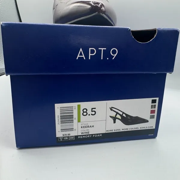 Apt 9 Keerah Wine Size 8.5 M Shoes Patent Leather Strappy Pointed Toe 2.5" Heel - Image 9
