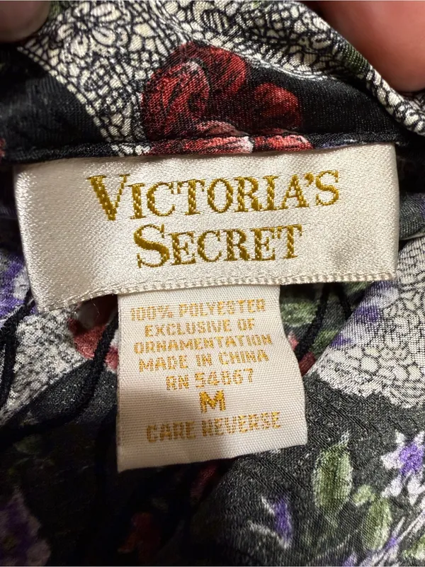VTG Victoria’s Secret Floral Cutout Camisole Medium Gold Label Tank Top Y2K Cami - Image 4
