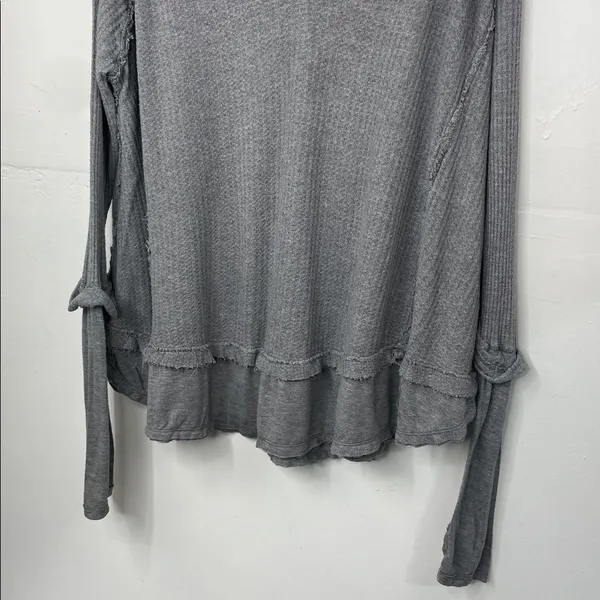 Free People We The Free Laguna Thermal Tunic Top Gray Size Medium oversized - Image 5
