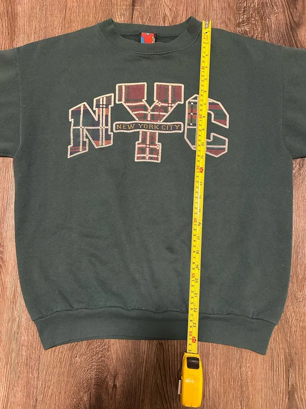 Vintage Disney Plaid New York Graphic Crewneck Sweatshirt - Image 7