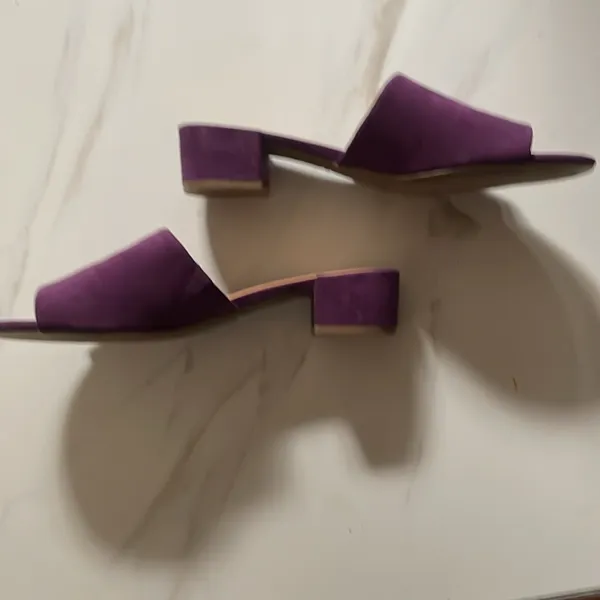 Rampage Purple suede mules wide heel - Image 4