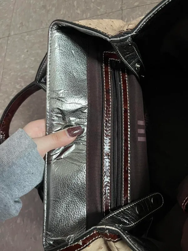 Elite Jeans Ostrich leather shoulder bag - Image 6