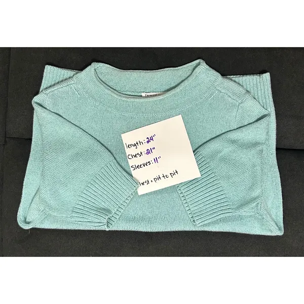 Pendleton Women's Large Blue Short Sleeve Sweater Lightweight‎ Cotton Knit Top - Image 3