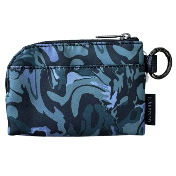Lululemon Clippable Card Pouch Flower Meld Mini Multi / Graphite Grey / Gunmetal - Image 3