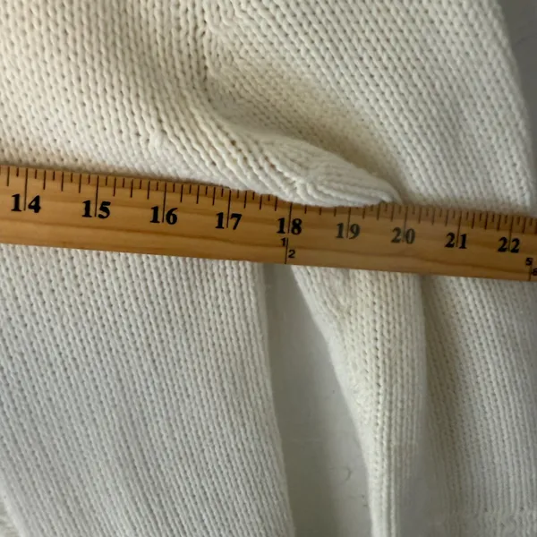 Croft & Barrow Vintage Cream Knit Button Cardigan‎ Sweater Small Chunky Cottage - Image 7