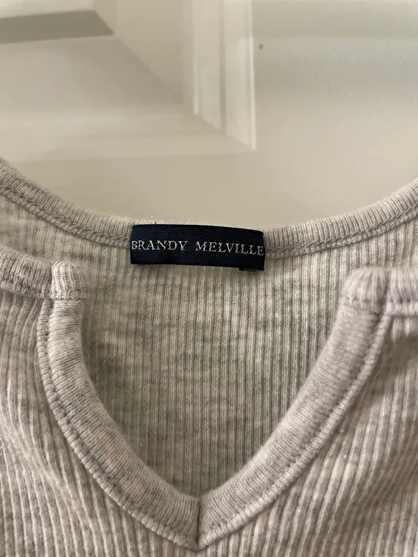 Brandy Melville Grey Top - Image 4